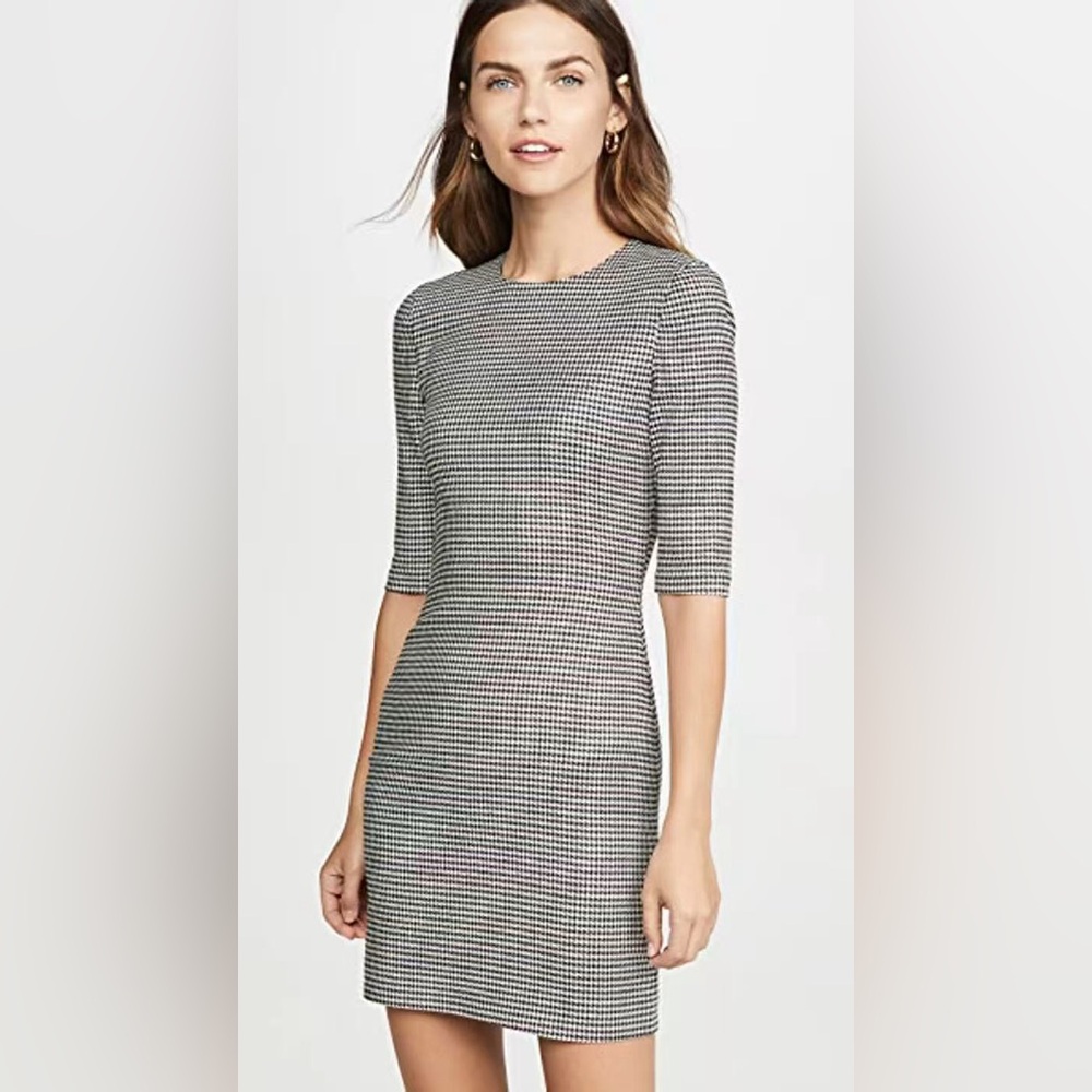 Alice + Olivia Delora Houndstooth Mini Dress Size 8